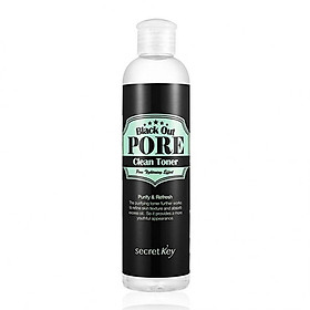 Nước hoa hồng cân bằng da, se khít lỗ chân lông dành cho da dầu Secret Key Black Out Pore Clean Toner 250ml