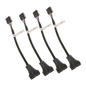 4x USB 3.0 20-pin Header Male To USB 2.0 9pin Female Adapter Converter Cable