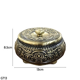 Mua Lư gạt thuốc tân cổ điển màu đồng có nắp đậy giữ vệ sinh chất liệu kẽm mạ đồng rất dày dặn được ưa chuộng nhất hiện nay