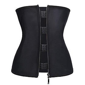 Áo Tập Toàn Thân Cao Su Eo Huấn Luyện Dây Kéo Underbust Thon Gọn Bụng Eo Cincher Giảm Béo Quần Đùi Shaper Đai Định Hình Nữ - S