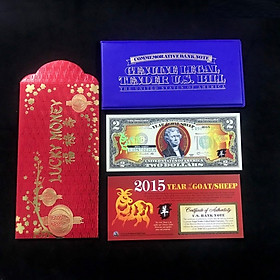 Mua Tiền kỷ niệm 2 USD Hình Con Dê 2015  được in bằng lớp keo vàng phản quang  là quà tặng ý nghĩa  sang trọng  độc đáo - TMT Collection - SP000399