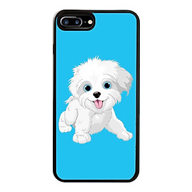 Ốp Lưng Kính Cường Lực Dành Cho Điện Thoại iPhone 7 Plus / 8 Plus Puppy Cute Mẫu 3