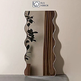 Mua Gương Viền Nhôm Để Sàn Lượn Sóng Nghệ Thuật Kích Thước Đầy Đủ Theo Yêu Cầu DLQ INTERIORS Trang Trí Nhà Cửa