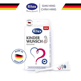 GEL BÔI TRƠN TẠO MÔI TRƯỜNG, HỖ TRỢ THU THAI TỰ NHIÊN RITEX KINDERWUSNCH - Tặng kèm que thử thai và thử trứng