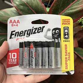 Pin Max 8 + 4 Viên Energizer E92 BP8+4 AAA