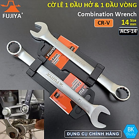 Hình ảnh Cờ lê  kết hợp 1 đầu hở- 1 đầu vòng 14mm Fujiya Công nghệ Nhật Bản ACS-14 Thép CR-V