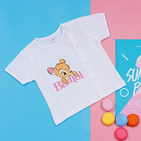 Áo sơ sinh cotton bác sĩ tay ngắn