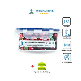 Hộp Đựng Thực Phẩm VIETSON 600ml Nắp Khóa 4 Cạnh Kín Hơi