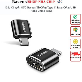 Hình ảnh Đầu Chuyển OTG Baseus Từ Cổng Type C Sang Cổng USB - Hàng Chính Hãng