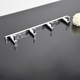 Mua Móc treo quần áo tiện lợi 4 móc chất liệu đồng mạ crom Y-6302-4 mặt gương sáng bóng Hiwin kích thước 250x28x28