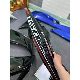 Tem rời exciter 150 trắng đen y15zr, tặng kèm set logo, tem 3 lớp không bay màu