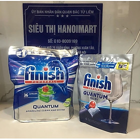 Viên rửa bát Finish Quantum Max Túi 60 viên, Hương Chanh - Chính Hãng.