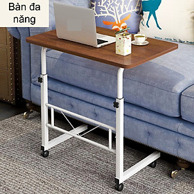 Bàn làm việc đa năng, bàn học thông minh có thiết kế giằng sắt hiện đại - kích thước 80x40cm