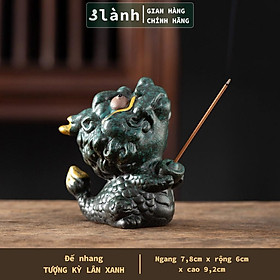 Mua Đế Nhang Trầm Hương Tượng Kỳ Lân Gốm Sứ Cao Cấp Xanh Trắng 3 Lành Trang Trí Tâm Linh Thờ Cúng Thư Giãn