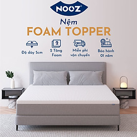 Mua Nệm Foam Topper NOOZ Home Goods với Tiêu Chuẩn CertiPUR-US Ruột Đệm Cao Su Non Hỗ Trợ Nâng Đỡ Vỏ Đệm Tencel