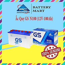 Bình Ắc Quy Nước 12V-100Ah, Ắc Quy Ô Tô GS N100