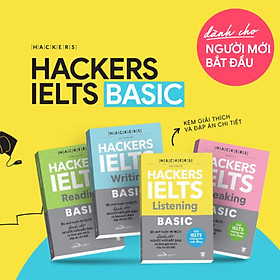 Ảnh bìa Trạm Đọc| Hackers IELTS Basic: Reading + Writing + Speaking + Listening ( Dành cho người mới bắt đầu )