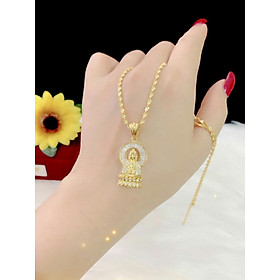 Dây chuyền nữ mặt Mẹ Quan Âm xi mạ vàng 18k cao cấp EKP626