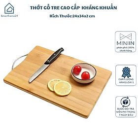 Mua Thớt Gỗ Tre BAMBOO Cao Cấp Kháng Khuẩn  Chống Nấm Mốc - An Toàn Cho Gia Đình - HÀNG CHÍNH HÃNG MINIIN
