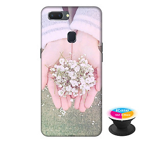 Ốp lưng  cho điện thoại Oppo A5S hình Đôi Tay Hoa Hồng tặng kèm giá đỡ điện thoại iCase xinh xắn - Hàng chính hãng