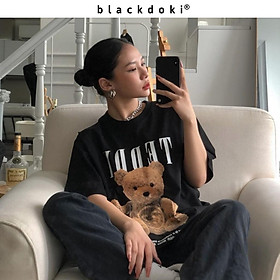 Áo thun nữ BLACKDOKI-TEDDY , áo phông basic form rộng tay lỡ cá tính chất cotton dày dặn unisex