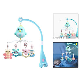 Musical Crib Mobile for Baby, Musical Box with Timer Function, Ceiling Light Projector, Musical Song, Hanging Rotating Rattles Mobile for Newborns