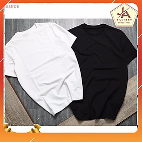 ÁO THUN TRƠN UNISEX FORM THỤNG TRẮNG ĐEN COTTON mịn không xù