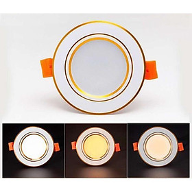 Mua (GIẢM GIÁ SỐC) Đèn Led Âm Trần 7w 3 Chế Độ  Đèn Âm Trần 7w Cao Cấp Trang Trí Trần Thạch Cao/Phòng Khách