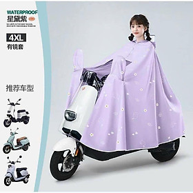 Mua Áo mưa 1 ngườ cánh dơi  Linh Chi Bedding nửa trước trong suốt họa tiết dễ thương có kính che mặt