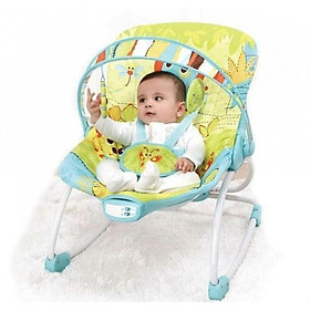 Ghế Rung, Bập Bênh Nằm Chơi Trẻ Em 2 Vị Trí Ngả Có Nhạc Mastela 6904 - xanh họa tiết