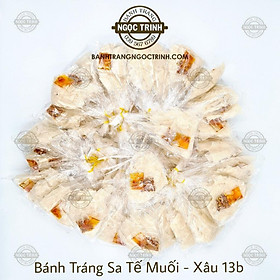 Bánh tráng sa tế muối (Combo 2 xâu.Xâu 13/túi) cực ngon bánh tráng Ngọc Trinh