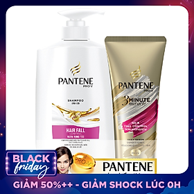 Bộ Đôi Pantene Ngăn Rụng Tóc (Dầu Gội 900ml + Kem Xả 150ml)