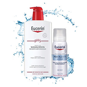 EUCERIN - SỮA TẮM VÀ RỬA MẶT DÀNH CHO DA NHẠY CẢM EUCERIN PH5 400ML TẶNG XỊT KHOÁNG 50ML