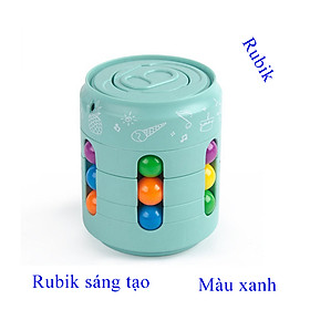 Đồ chơi xếp hình khối rubik dạng lon coca xoay 360 độ nhiều màu sắc 6 mặt