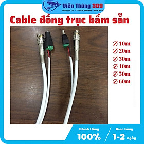 Mua Dây Camera Cáp Đồng Trục Liền Nguồn RG59+2C Đồng Nguyên Chất - Đã Bấm Sẵn 2 Đầu