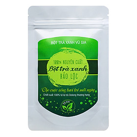 Bột Trà Xanh Nguyên Chất Bảo Lộc Vũ Gia (Túi 100g)