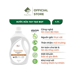 Nước rửa tay hữu cơ diệt khuẩn dạng bọt hương Cam 4000ml thương hiệu Ecocare ( tặng kèm vỏ tạo bọt)