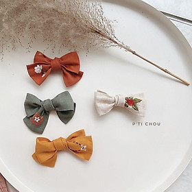 Kẹp Nơ Handmade Cho Bé Gái Thiết Kế P'TI CHOU