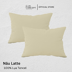 Mua Vỏ Gối Nằm Lụa Tencel 60s Size 35x50 cm Cao Cấp À Ơi Concept Màu Trơn