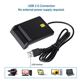 USB 2.0 Smart Card Reader Smart IC Card Reader For Bank Card IC/ID EMV Card Reader USB-CCID ISO7816 for Windows 7 8 10