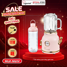 Mua   Hàng chính hãng  Máy xay sinh tố mini cối thủy tinh chịu lực Retro La gourmet - Đỏ -400925