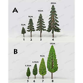 Mô hình cây thông các loại trang trí tiểu cảnh, terrarium, nhà mô hình quà tặng trang trí