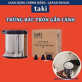 Thùng Rác Thông Minh Tròn Gắn Cánh TAKI Bọc INOX Không Gỉ 304 Tủ Bếp - Bảo Hành 10 Năm - Có Thợ Lắp Đặt