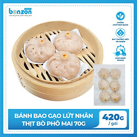 Bánh Bao Gạo Lứt Nhân Thịt Bò Phô Mai 70g (420g)