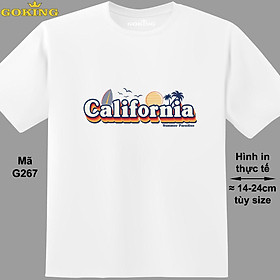 Carlifornia, mã G267. Hãy tỏa sáng như kim cương, qua chiếc áo thun Goking siêu hot cho nam nữ trẻ em, áo phông cặp đôi, gia đình, đội nhóm