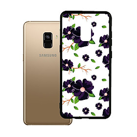 Ốp lưng viền TPU cho Samsung A8 2018 Plus - Rose 02