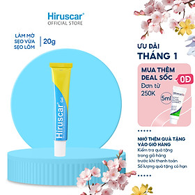 Gel Cải Thiện Sẹo Vừa, Sẹo Lõm, Sẹo Thâm Hiruscar 20G