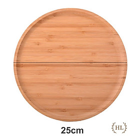 Mua Khay Tre tròn Home Decor | Đĩa gỗ CHỐNG TRƠN TRƯỢT chất liệu gỗ tre cao cấp không xử lý hóa chất
