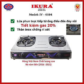 Mua Bếp Đôi Mặt Inox Chống Rỉ Sét - Tiết Kiệm 30% Gas - IV 0104 - Hàng Chính Hãng