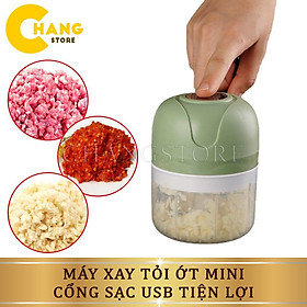 Mua Máy Xay Tỏi Ớt Cầm Tay Mini Xay Củ Quả Đồ Ăn Dặm Sạc USB Siêu Tiện Lợi Mẫu Mới